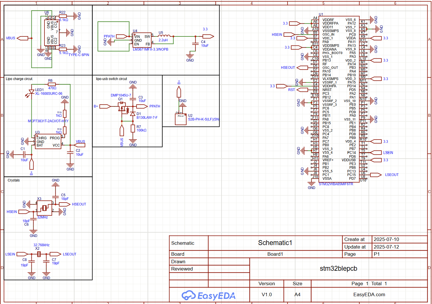Smart Sleep Mask — WLCSP STM32 PCB